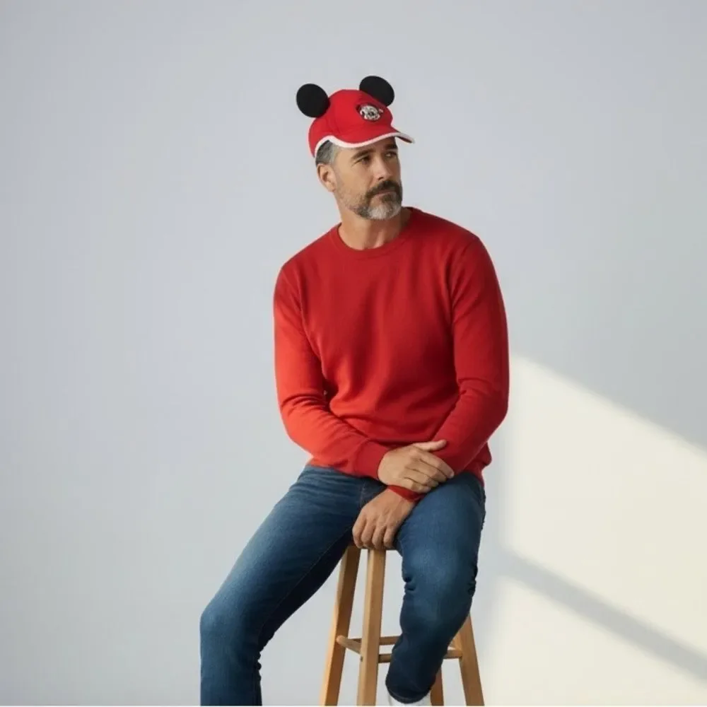 Disney Parks Santa Hat with Black Ears and White Trim